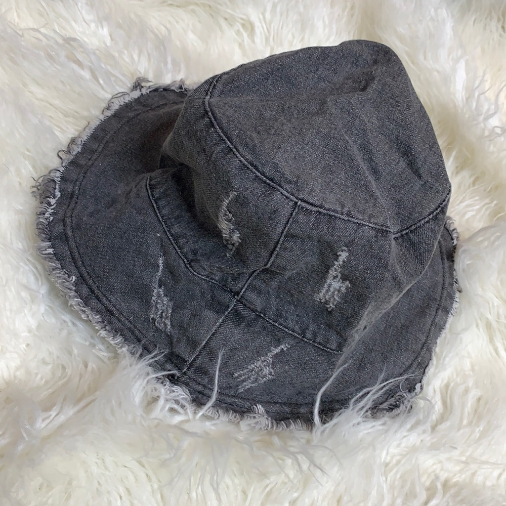 Denim Distressed Bucket Hats